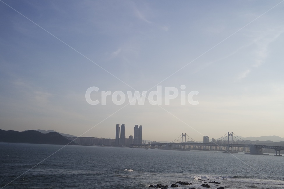 바다,부산,광안대교,풍경,하늘