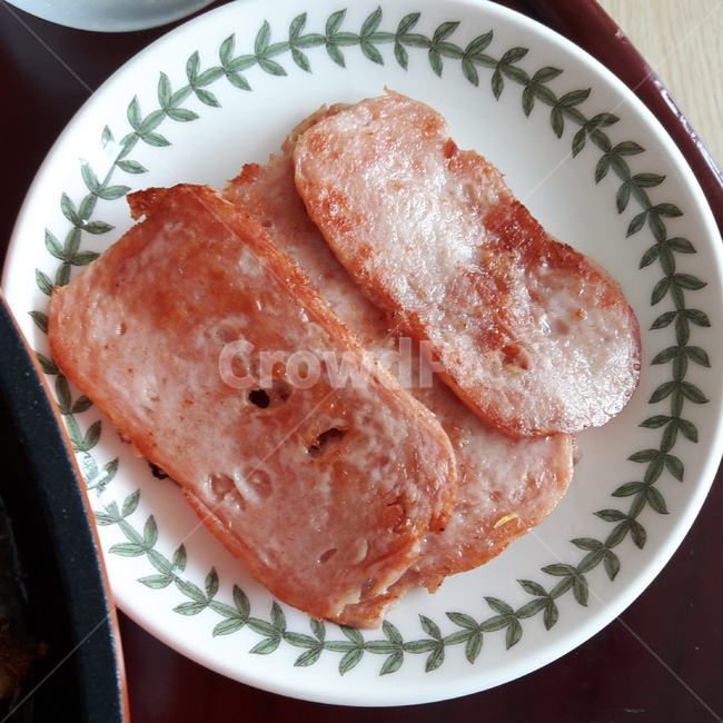 요리,햄,스팸,밥,식사,조리,소세지