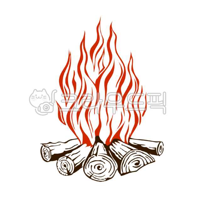 캠핑, 캠프파이어, 야영, 모닥불, 장작불, 사진,이미지,일러스트,캘리그라피 - kerkermam작가