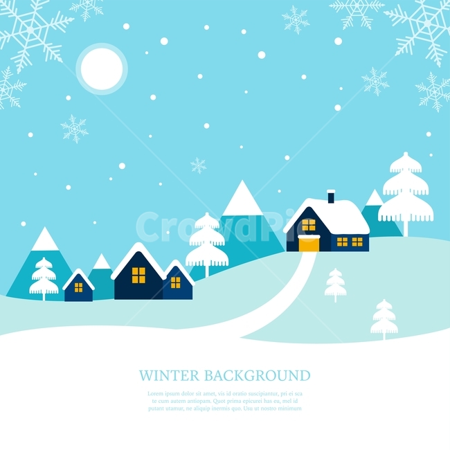 눈,집,나무,달,겨울,겨울,계절,winter,season,그래픽,일러스트레이션,graphic,illustration