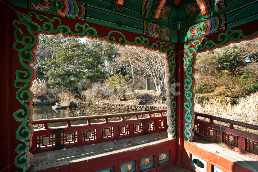 정자,누각,전통,한국,단청,쉼터