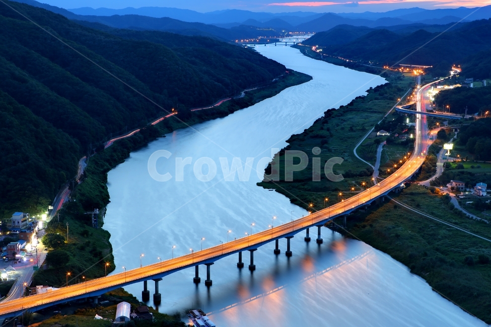 공주,다리,야경,강,river,시골,마을,풍경,landscape,country,rural,town,야경,밤,nightscape,night,road,도로
