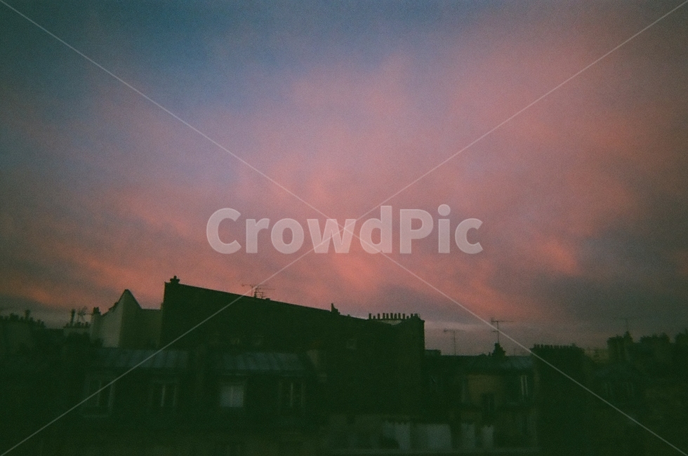 파리,옥상,유럽,아날로그,해질녘,해외,세계,프랑스,하늘,paris,sunset,dusk,sky,sundown,world,europe,building,oversea,structure