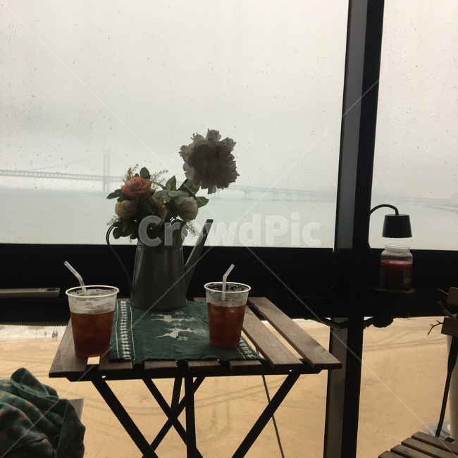바다,카페,바닷가,커피,아메리카노