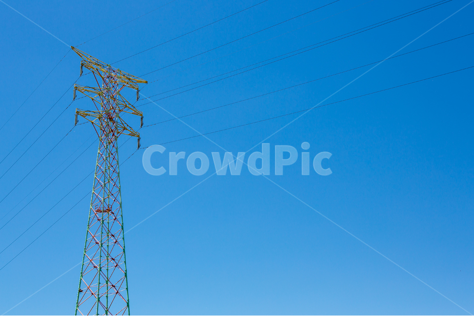 송전탑,하늘,푸른,전신주,한전,전기,고압,주의,위험,energy,에너지,철탑,전신탑,전선,산업,industry,industrial,에너지산업,energy industry,power lines,전력선,cable,케이블,electric transmission tower