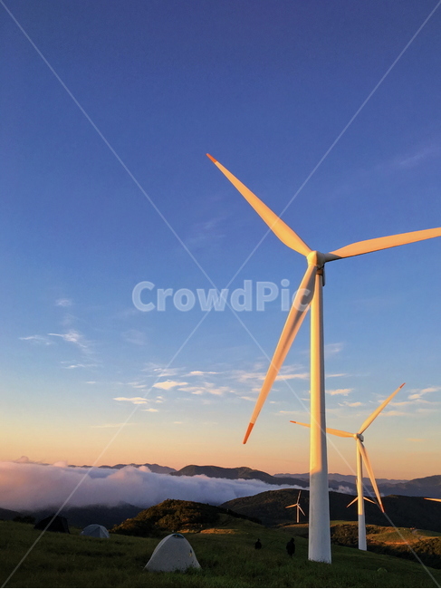 선자령,대관령,운해,산,백패킹,텐트,평창,배경화면,산업,industry,industrial,에너지산업,energy industry