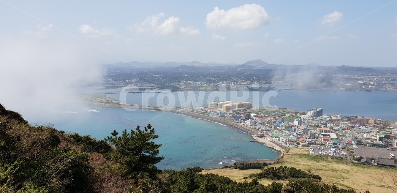제주도,성산일출봉,일출봉,제주,바다,제주도,jeju,jeju island,시골,마을,풍경,landscape,country,rural,town,경치,outdoors,옥외,nature,자연,scenery,aerial view,조감도