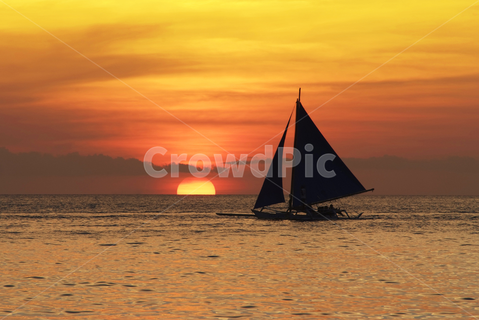 보라카이,보트,바다,노을,황혼,선박,레저,일몰,구름,해,수평선,필리핀,philippines,boracay,boat,watercraft,sun,sunset,sea,cloud,여행,휴가,traveling,vacation,trip