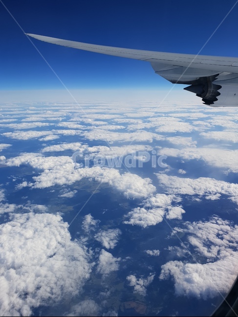 구름,하늘,비행기,하늘색,상공,자연,sky
