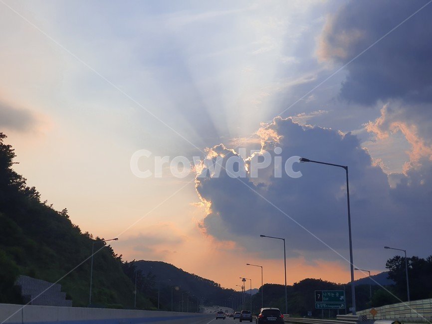 석양,하늘,자연,도로,빛,nature,weather,road