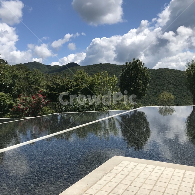 water,물,나무,하늘,구름,tree,옥외,patio