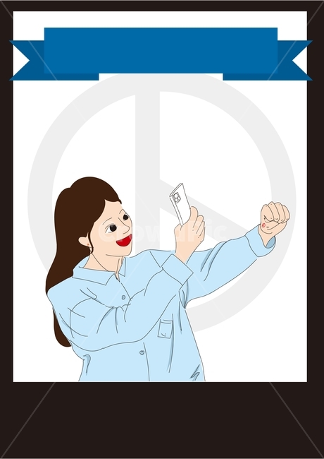 selfie illustration,election,woman illustration,Voting Certification,Election Image Contest,ribbon,fist,certifying shot,long hair woman,selfie,election image,vote,hand illustration