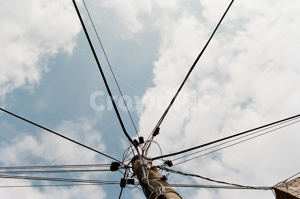 전봇대,전기줄,하늘,구름,전신주,cable,케이블,utilitypole,전선,필름카메라,필름