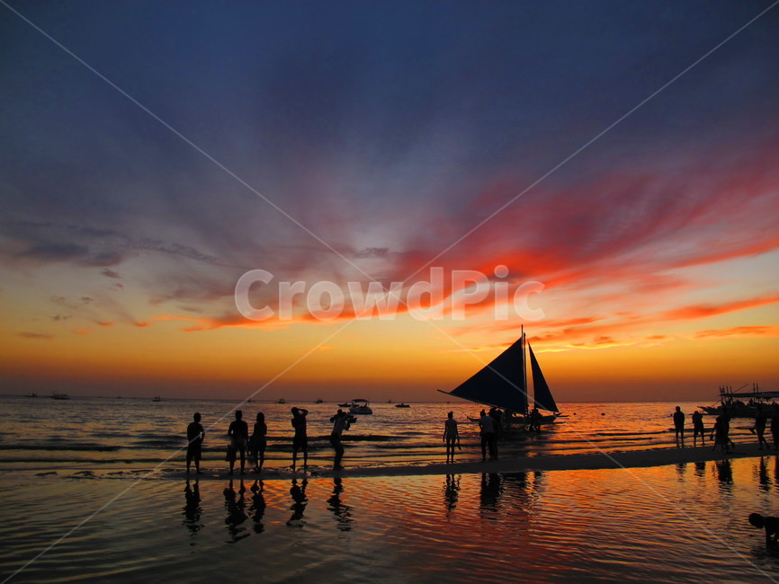 sunset,일몰,sea,바다,vacation,휴가,summer,여름,boracay,보라카이