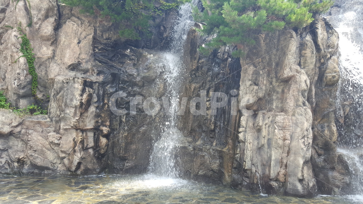 폭포,여름,공원,물줄기,시원함,waterfall,summer,park,cool