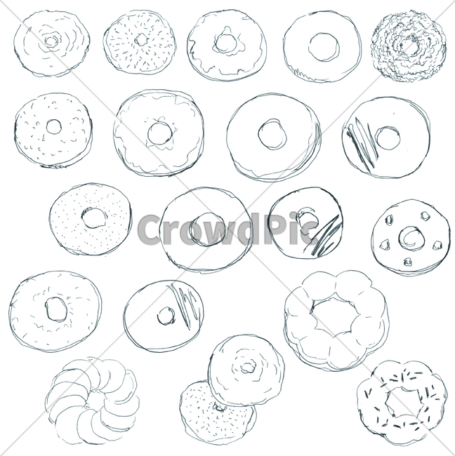 손그림,handdrawing,팬그림,팬라인,pen,penline,penpicture,pendrawing,도너츠,doughnut,donut,도넛