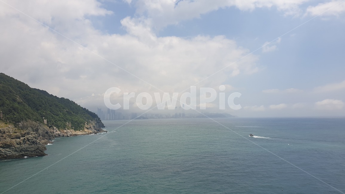 부산,부산바다,바다안개,해무,안개