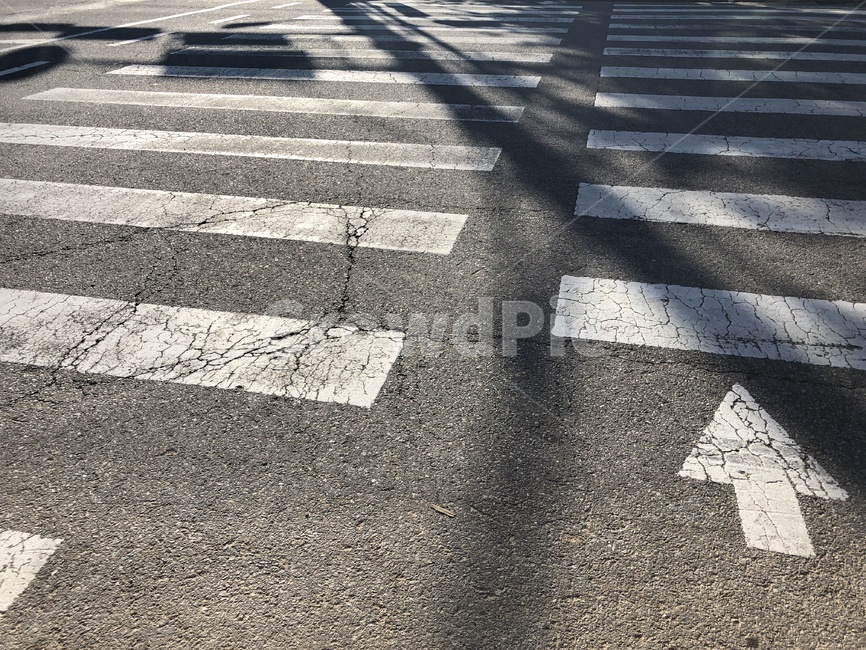 crosswalk,distance,city,arrow,asphalt,Straight