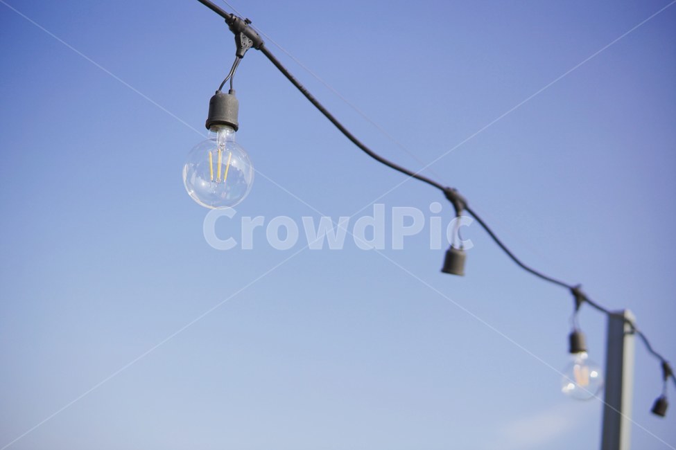전구,하늘,감성,옥상,전구인테리어,사물,물건,오브젝트,thing,object,matter