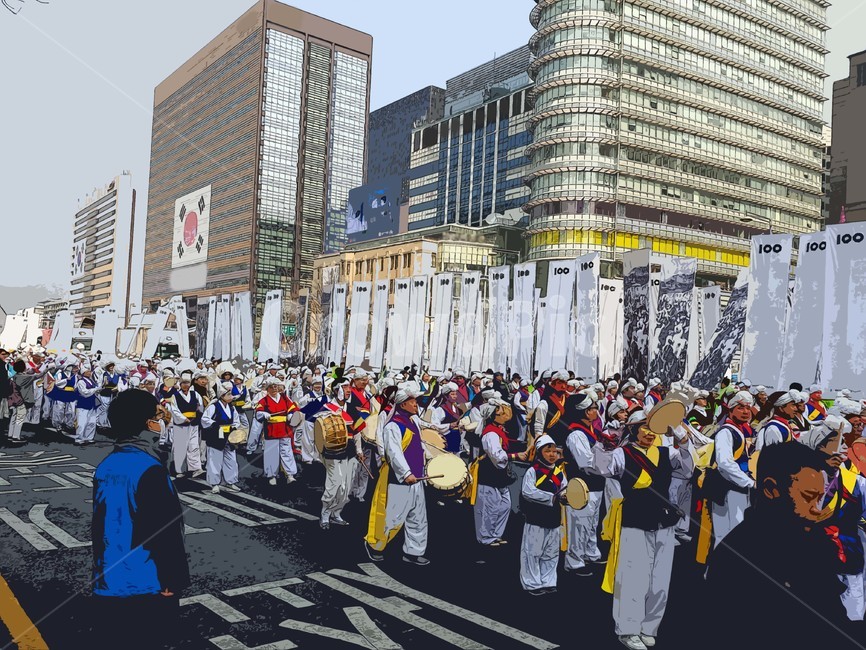 광화문,행사,풍물놀이,놀이,사물놀이,31절,기념일,건물,빌딩,서울,사람,사람들,그림,도시,풍경,city,landscape,한국도시풍경,한국도시경관,korea cityscape,한국전통,한국문화,korean traditional,korean culture,사람들,대중,군중,other people,crowd,축제,행사,festival,carnival,event,marching,행진