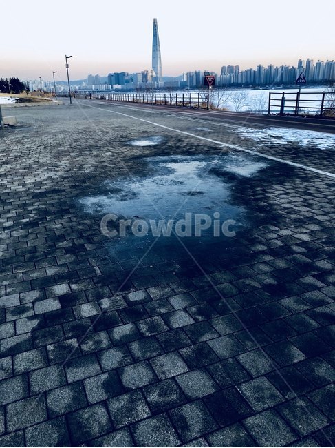 뚝섬한강공원,뚝섬,한강공원,한강,공원,서울,winter,겨울,susnet,해질녘,도시,풍경,city,landscape,walkway,보도,path,통로