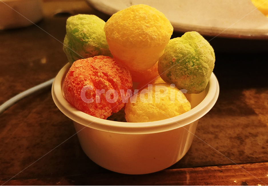알록달록,동글이,과자,콘,안주,디저트,간식,후식,dessert,snack