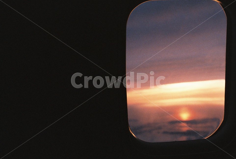 window,창문,비행,비행기,sunset,필름사진,감성사진