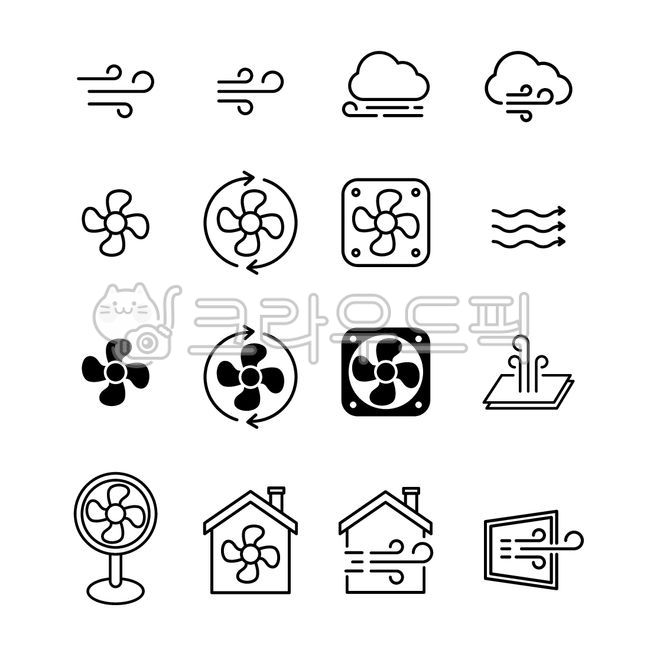 Drawing,Wind,Ventilator,Illustration,Clean,Function,fan,Picture,Vector,Meteorology,Nature,Air,Air conditioner,Line,Weather,Typhoon,Functional,Fine dust,Air purification,Cloud,Comfort,Ventilation,Icon