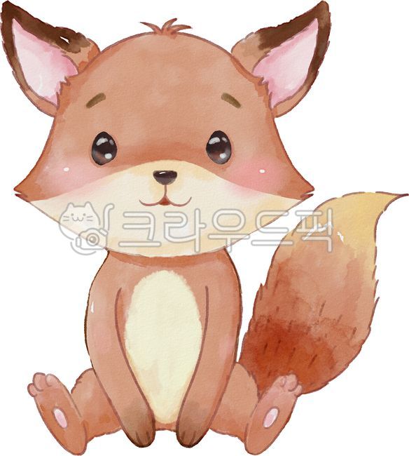 동물일러스트,여우,일러스트,생일,유치원,유치원그림,동물,수채화,귀여운동물,그림,동물그림,여우그림