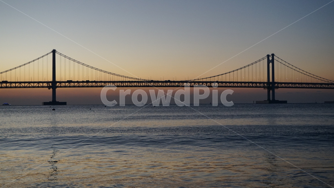 현수교,bridge,다리,부산,광안대교,바다,일출,광안리해수욕장