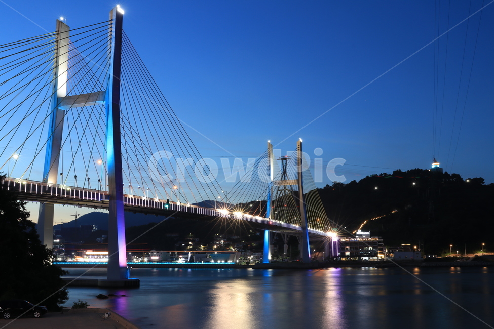 여수,여수다리,돝섬,케이블카,야경,밤바다,야경,밤,풍경,nightscape,night,landscape,건축물,건물외관,exterior,building,structure,architecture,construction,bridge,다리,건물