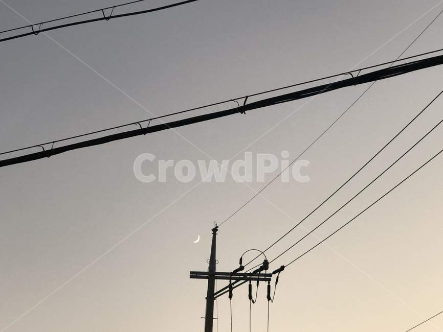색감,color,sky,하늘,전봇대,달,moon