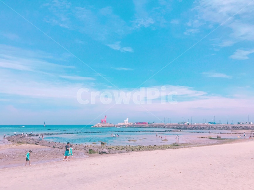 제주도,해변,풍경,해수욕장,하늘