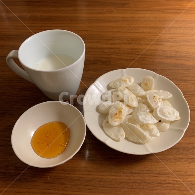 떡,가래떡,우유,꿀,milk,ricecake,honey,간식,snack