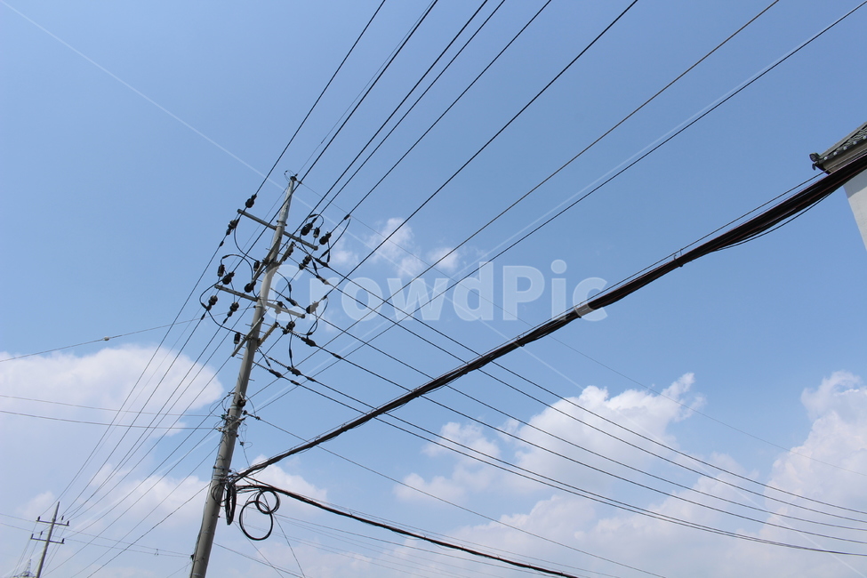 구름,하늘,전봇대,전선,동네,에너지산업,energy industry,cable,케이블,power lines,전력선