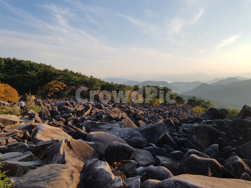 바위,산,구름,하늘,만어사
