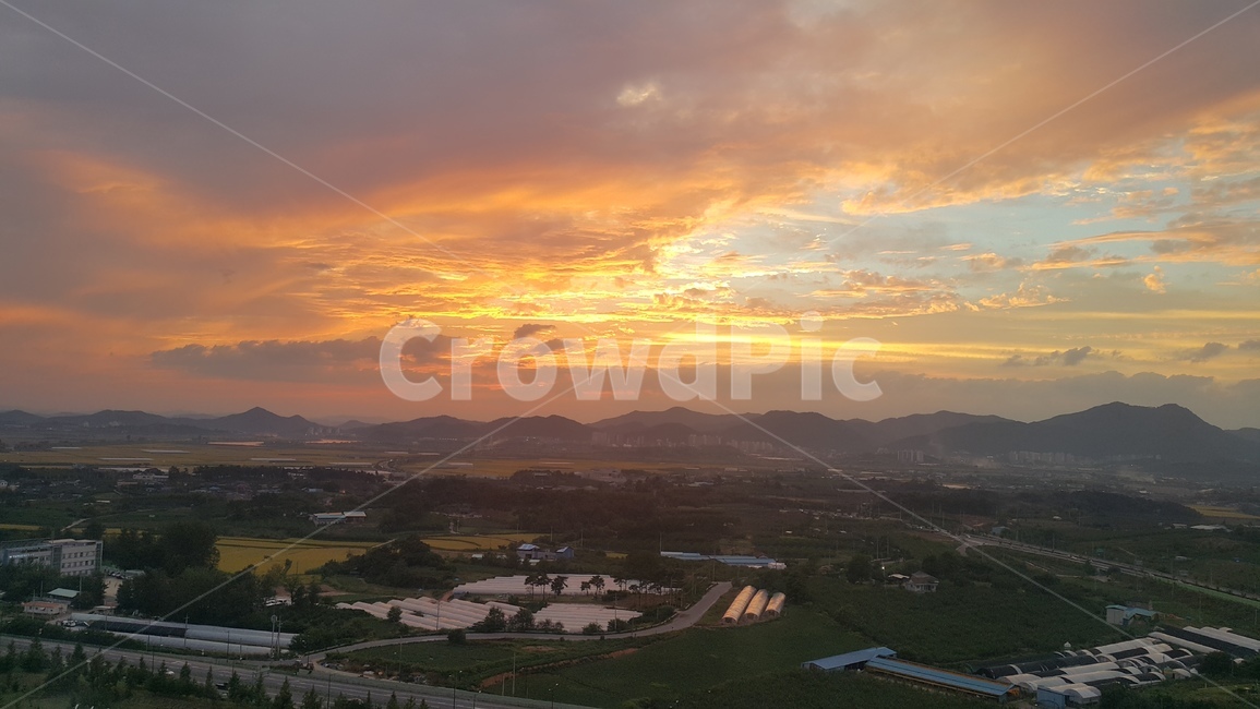 나주시,석양,풍경,가을,산,시골,마을,풍경,landscape,country,rural,town