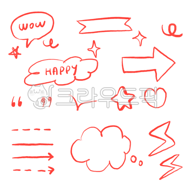 Red pen,red pencil,colored pencil,red,arrow,symbol,speech bubble,dotted line,line,handwriting,lettering,cutout,emphasis,announcement