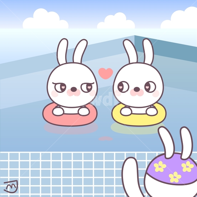 토끼,토끼일러스트,일러스트,토끼캐릭터,캐릭터,그림,토끼그림,온천,그래픽,일러스트레이션,graphic,illustration
