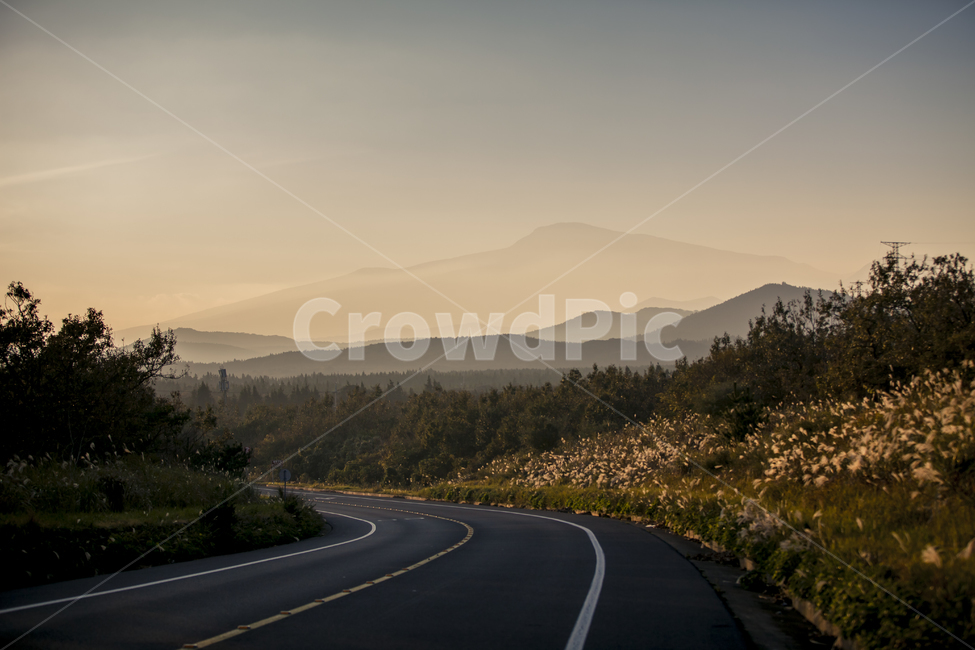 한라산,제주,제주도,도로,아스팔트,자연,풍경,road,교통,교통수단,traffic,transportation
