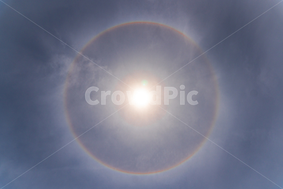 sky,rainbow,sunlight,weather,round rainbow,sea waves,meteorological phenomenon