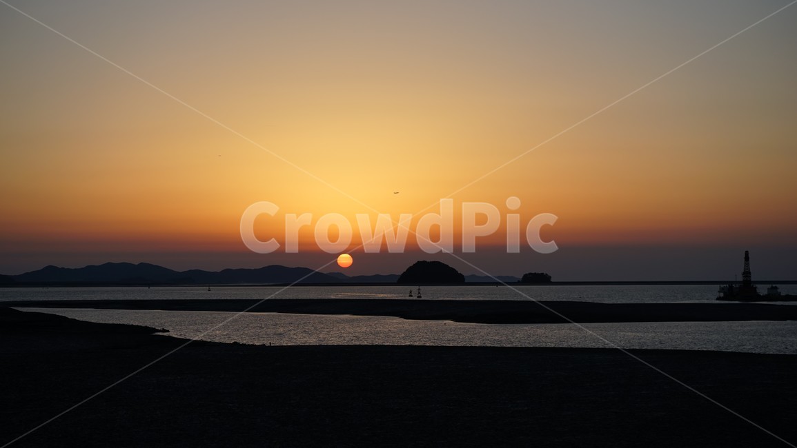 정서진,낙조,서해바다,태양,자연,풍경,비행기,westsea,sunset,sundown,nature,landscape,ocean,황금빛,하늘,바다정서진,바다,일몰,반영,황금색