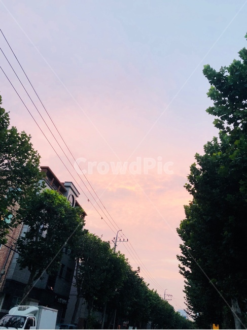 하늘,노을,구름,감성,핑크