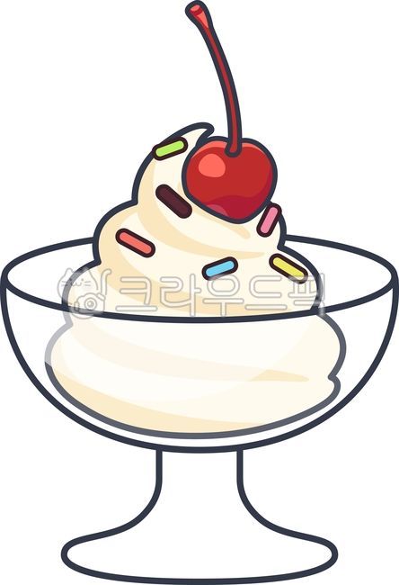 아이스크림,체리디저트,스프링클,바닐라아이스크림,달콤한음식,유리볼,후식,sundae,dessert