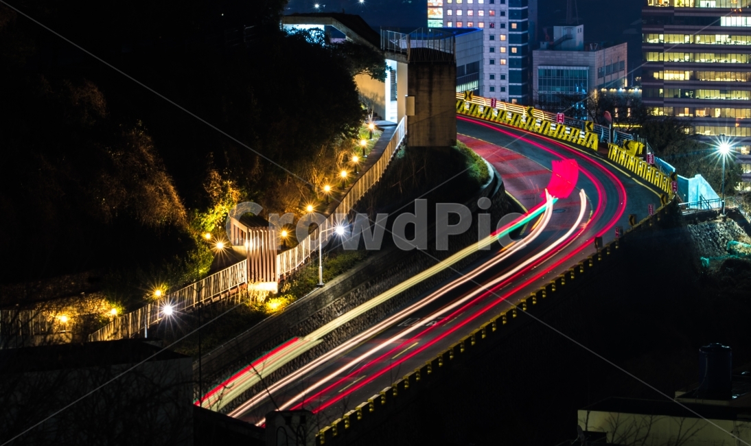 장노출,야경,풍경,초량,부산,궤적,스펙트럼,야경,밤,풍경,nightscape,night,landscape,도시,city,한국도시풍경,한국도시경관,korea cityscape,교통,교통수단,traffic,transportation,road,도로,freeway,고속 도로