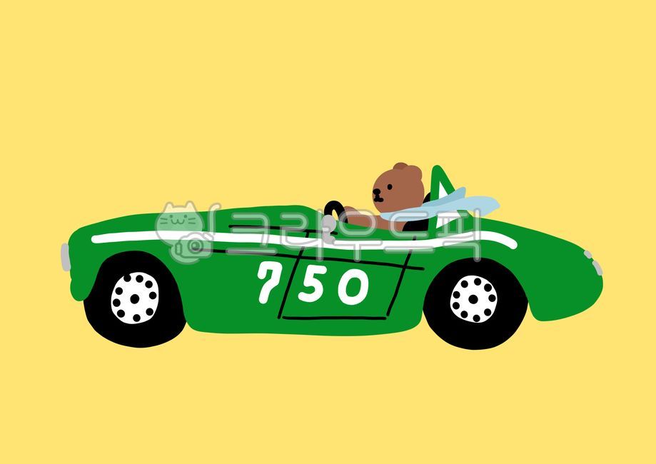 자동차,오픈카,자동차일러스트,자동차그림,동물,곰,곰일러스트,도시,드라이브,스포츠카,일러스트,그래픽,디자인,동물일러스트,교통,이동수단,illust,bear,car,carillust,design,city,animal