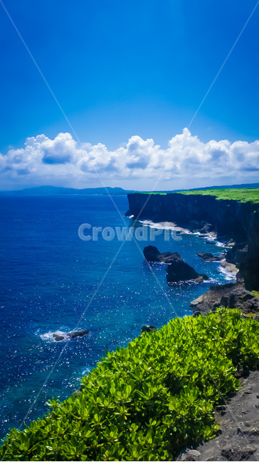 진파곶,절벽,바다,구름,오키나와,자연,풍경,nature,landscape,promontory,곶,land,땅,outdoors,옥외,ocean,대양,sea,water,물,shoreline,해안선