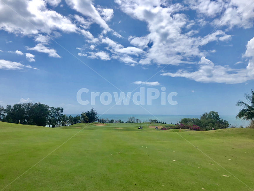 field,들,outdoors,옥외,골프장