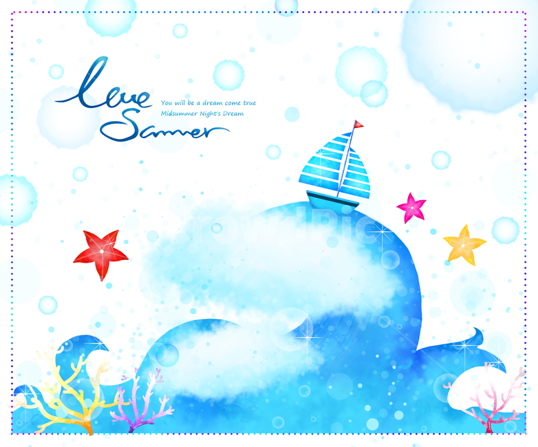 바다,파도,산호,불가사리,물방울,요트,배,여행,휴가,여름,감성,여름,계절,summer,season,여행,휴가,traveling,vacation,trip,그래픽,일러스트레이션,graphic,illustration,art,미술