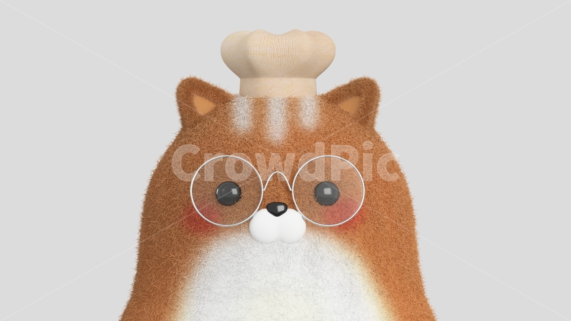 고양이,캐릭터,3d,선글라스,안경,요리사,강아지,핫케이크,동물,동물,animal,고양이,cat,kitten,kitty,그래픽,일러스트레이션,graphic,illustration